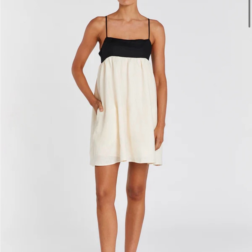 Elena Buttermilk Linen Mini Dress